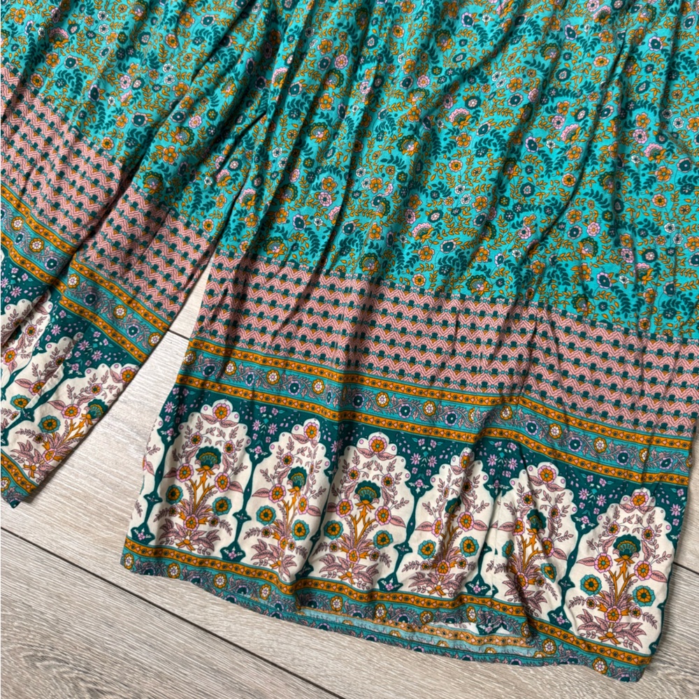 Natural Life Make A Move Wide-leg Palazzo Pant Boho Floral hippie gypsy cotton - Picture 4 of 5